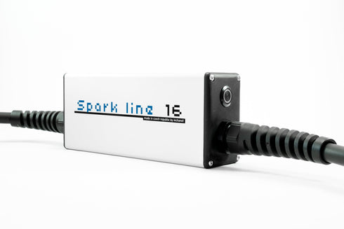 SPARK Line 16 — Schuko / CEE til type 2 — justerbar ladekabel 6/10/13/16A — 1-fas — 3,6 kW