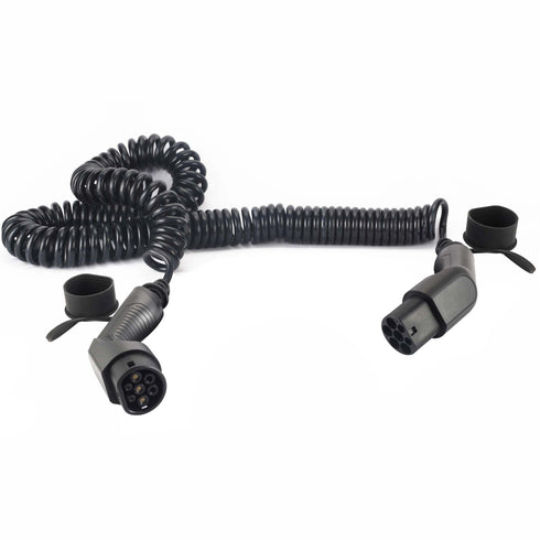 EBG — Type 2 til type 2 spiralkabel — 32A/1-fas — 7,4 kW