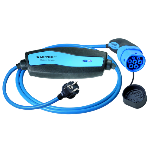 Mennekes® — Schuko til type 2 ladekabel — 10A / 1-fas — 2,3 kW