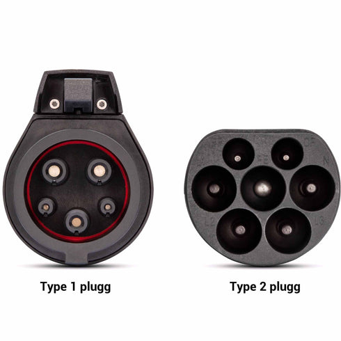 EBG — Type 2 til type 1 ladekabel — 32A/1-fas — 7,4 kW