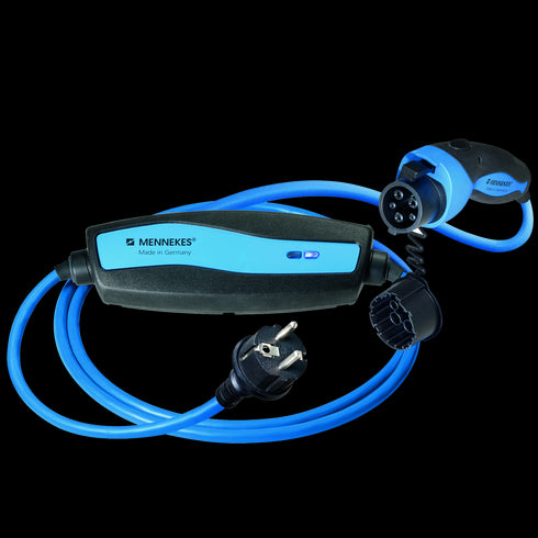 Mennekes® — Schuko til type 1 ladekabel — 10A / 1-fas — 2,3 kW
