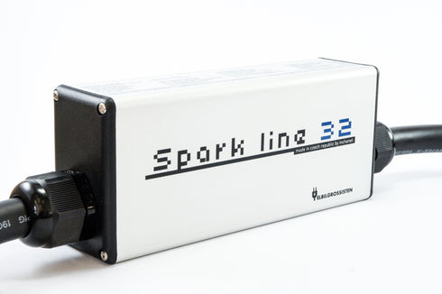 SPARK Red 32 — Rød CEE til type 2 — justerbar ladekabel 6A-32A — 32A / 3-fas — 22 kW