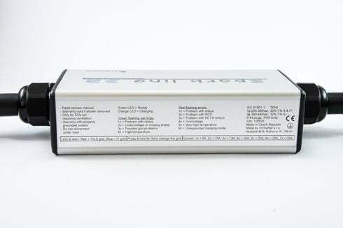 SPARK Red 32 — Rød CEE til type 2 — justerbar ladekabel 6A-32A — 32A / 3-fas — 22 kW