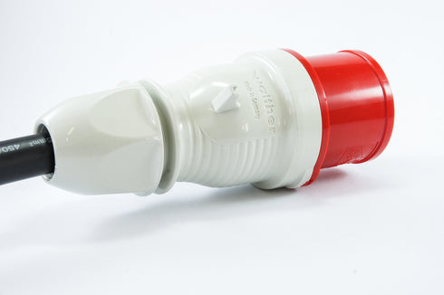 SPARK Red 32 — Rød CEE til type 2 — justerbar ladekabel 6A-32A — 32A / 3-fas — 22 kW
