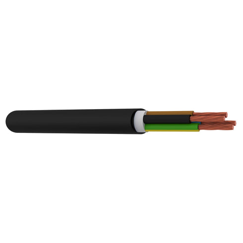 NEK Kabel — TFXP / MR FLEX installasjonskabel — 400/100V — CU 4G6mm² — Ø13 mm — Sort