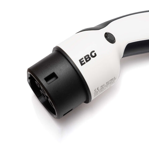 Tesla EVCharge — Laddkabel m/ knapp för laddningsport — Typ 2 till typ 2 laddkabel — 32A/3-fas — 22kW